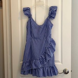 Striped ruffle dress